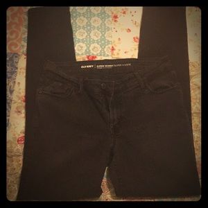 Old Navy Black Super Skinny Mid-Rise Jeans